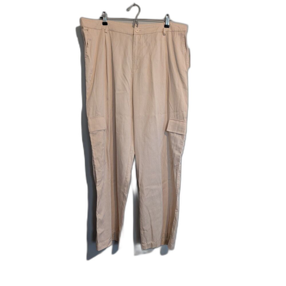 Women's High Waist Wide‎ Leg Cargo Pants -Universal Thread- Cream Size 17 NWT